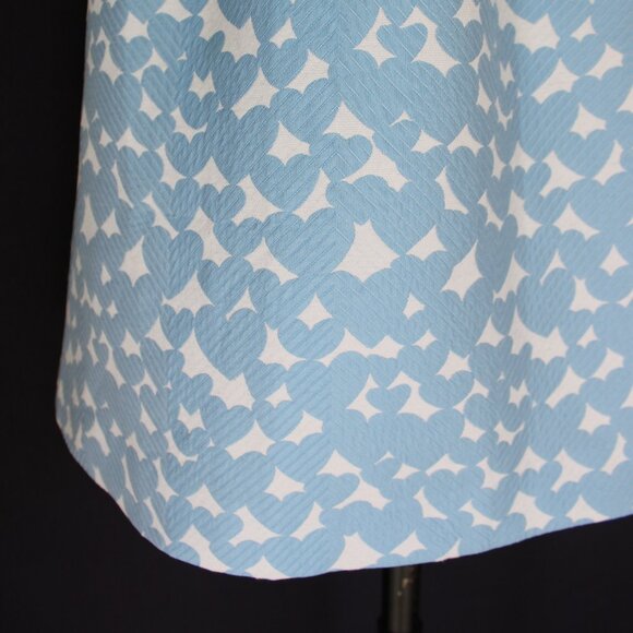 EUC Lilly Pulitzer Kasslyn Bon Bon Blue All Heart Jacquard brocade puff sleeve - Picture 7 of 13